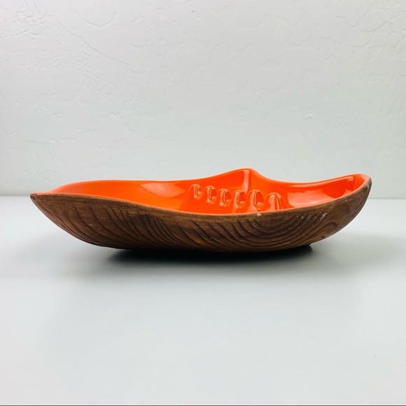 VTG ORANGE LEAF ASHTRAY (7002) - Picture 4 of 9